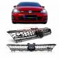Preview: Upgrade Design Kühlergrill Chrom mit Emblemhalter für VW Golf 7 GTD 2012-2016