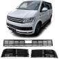 Preview: Paket-Upgrade Design Kühlergrill + Set Gitter Grill Einsatz Stoßstange vorne unten Hochglanz Schwarz-für Volkswagen T6 mit ACC 15-19 Hochglanz-schwarz