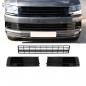 Preview: Paket-Upgrade Design Kühlergrill + Set Gitter Grill Einsatz Stoßstange vorne unten Hochglanz Schwarz-für Volkswagen T6 15-19 Hochglanz-schwarz