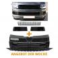 Preview: Paket-Upgrade Design Kühlergrill + Set Gitter Grill Einsatz Stoßstange vorne unten Hochglanz Schwarz-für Volkswagen T6 15-19 Hochglanz-schwarz