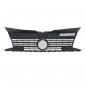 Preview: Paket-Upgrade Design Kühlergrill schwarz mit roter Leiste und Emblemhalter + Set Gitter Grill Einsatz Stoßstange vorne unten Hochglanz für Volkswagen T6 15-19