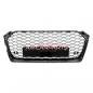 Preview: Upgrade Sportgrill / Kühlergrill für Audi A5 (F5) Coupe Cabrio Sportback 2016+ Hochglanz schwarz in Wabendesign