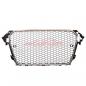 Preview: Upgrade Design Sportgrill / Kühlergrill für Audi A4 B8 Facelift 13-16 Chrom/Hochglanz-schwarz in Wabendesign