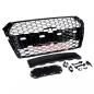 Preview: Upgrade Design Sportgrill / Kühlergrill für Audi A4 B9 (8W) 15-19 Hochglanz schwarz in Wabendesign mit Emblemhalter