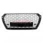 Preview: Upgrade Design Sportgrill / Kühlergrill für Audi A4 B9 (8W) 15-19 Hochglanz schwarz in Wabendesign
