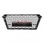 Preview: Upgrade Design Sportgrill / Kühlergrill für Audi A4 B9 (8W) 15-19 Hochglanz schwarz in Wabendesign