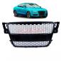Preview: Upgrade Sportgrill / Kühlergrill für Audi A5 (8T) Coupe Cabrio Sportback 07-11Chrom / Hochglanz-schwarz in Wabendesign