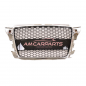 Preview: Upgrade Design Sportgrill / Kühlergrill für Audi A3 8P Facelift 08-12 chrom/Hochglanz-schwarz in Wabengitter Optik