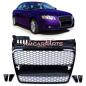 Preview: Upgrade Design Sportgrill / Kühlergrill für Audi A4 B7 05-08 Hochglanz-schwarz in Wabengitter Optik