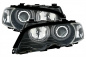 Preview: CCFL Angel Eyes Scheinwerfer Set inkl. Blinker für BMW 3er E46 Coupe / Cabrio 98-01 schwarz Set