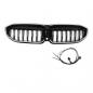 Preview: LED-Kühlergrill mit einer Lamelle in Hochglanzschwarz für BMW 3er G20 2019-2022