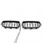 Preview: LED-Doppellamellen-Kühlergrill in Schwarz glänzend, passend für BMW 3er F30 2012–2019