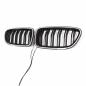 Preview: LED-Kühlergrill mit Doppellamellen in Schwarz glänzend für BMW 5er F10 2010–2017