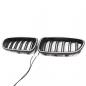 Preview: LED-Kühlergrill mit Doppellamellen in Schwarz glänzend für BMW 5er F10 2010–2017