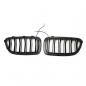 Preview: LED-Kühlergrill mit Doppellamellen in Schwarz glänzend für BMW 5er F10 2010–2017