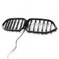 Preview: LED-Kühlergrill mit einer Lamelle in Schwarz glänzend passend für BMW X6 Serie G06 2019–2023