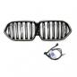Preview: LED-Doppellamellen-Grill in Schwarz glänzend passend für BMW X6 Serie G06 LCI 2023 +