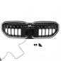 Preview: LED-Kühlergrill mit einer Lamelle in Schwarz glänzend passend für BMW 5er G60 2024 +