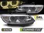 Preview: 3D Xenon "YellowSign" LED Tagfahrlicht Angel Eyes Scheinwerfer für BMW 3er Coupe/Cabrio E92/E93 06-10 chrom