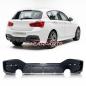 Preview: Upgrade Sport Design Heck Diffusor passend für BMW 1er F20 / F21 Facelift 15-19 Carbon-Optik / Hochglanz schwarz
