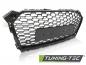 Preview: Upgrade Sportgrill / Kühlergrill für Audi A5 F(F5) 16-18 Hochglanz schwarz in Wabendesign mit Kennzeichenrahmen