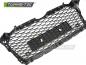 Preview: Upgrade Sportgrill / Kühlergrill für Audi A5 F(F5) 16-18 Hochglanz schwarz in Wabendesign mit Kennzeichenrahmen