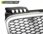 Preview: Upgrade Sportgrill / Kühlergrill für Audi A4 B7 (8E) 04-08 matt silber in Wabendesign
