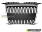 Preview: Upgrade Sportgrill / Kühlergrill für Audi A3 8P 04-08 matt silber in Wabendesign