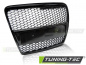 Preview: Upgrade Sportgrill / Kühlergrill für Audi A6 C6 (4F) 04-08 Hochglanz schwarz in Wabendesign