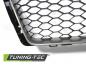 Preview: Upgrade Sportgrill / Kühlergrill für Audi A4 B9 (8W) 15-19 matt silber in Wabendesign