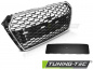 Preview: Upgrade Sportgrill / Kühlergrill für Audi A4 B9 (8W) 15-19 chrom/Hochglanz schwarz in Wabendesign