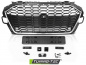 Mobile Preview: Upgrade Sportgrill / Kühlergrill für Audi A4 B9 (8W) ab 2019 (Facelift) chrom/Hochglanz schwarz in Wabendesign mit PDC