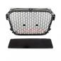Preview: Upgrade Sportgrill / Kühlergrill für Audi A1 8X 10-14 Hochglanz Schwarz in Wabendesign