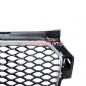 Preview: Upgrade Sportgrill / Kühlergrill für Audi A1 8X 10-14 Hochglanz Schwarz / Chrom in Wabendesign
