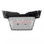 Preview: Upgrade Sportgrill / Kühlergrill für Audi TT 8J Coupe/Roadster 06-14 Hochglanz Schwarz / Silber in Wabendesign