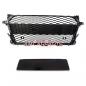 Preview: B-Ware - Upgrade Sportgrill / Kühlergrill für Audi TT 8S Coupe/Cabrio/Roadster 14-18 Hochglanz Schwarz in Wabendesign