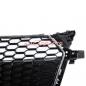 Preview: Upgrade Sportgrill / Kühlergrill für Audi TT 8S Coupe/Cabrio/Roadster 14-18 Hochglanz Schwarz / chrom in Wabendesign