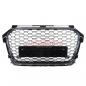 Preview: Upgrade Sportgrill / Kühlergrill für Audi A1 8X Facelift 15-18 Hochglanz Schwarz / Chrom in Wabendesign