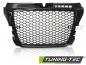 Preview: Upgrade Sportgrill / Kühlergrill für Audi A3 8P Facelift 08-12 Hochglanz schwarz in Wabendesign mit PDC