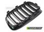 Preview: Upgrade Sportgrill / Kühlergrill Nieren für BMW 1er F20/F21 11-14 schwarz matt in Doppelsteg Design