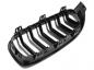Preview: Upgrade Sportgrill Nieren für BMW 4er F32/F33/F36  13-19 Hochglanz schwarz in Doppelsteg Design