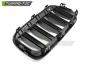 Preview: Upgrade Doppelsteg Design Sportgrill / Frontgrill Nieren für BMW X2 F39 18-23 Hochglanz schwarz