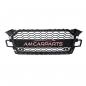 Preview: Upgrade Sportgrill / Kühlergrill für Audi A5 F5 Facelift 20-24 Hochglanz Schwarz / Matt Silber in Wabendesign