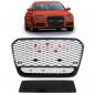 Preview: Upgrade "Plus" Sportgrill / Kühlergrill für Audi A6 C7 4G Facelift 15-18 Hochglanz Schwarz in Wabendesign