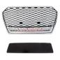 Preview: Upgrade "Plus" Sportgrill / Kühlergrill für Audi A6 C7 4G Facelift 15-18 Hochglanz Schwarz / Chrom in Wabendesign