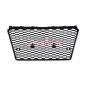 Preview: Upgrade Sportgrill / Kühlergrill für Audi A7 4G 10-14 Hochglanz Schwarz in Wabendesign