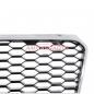 Preview: Upgrade Sportgrill / Kühlergrill für Audi A7 4G 10-14 Hochglanz Schwarz / Chrom in Wabendesign