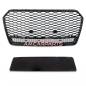 Preview: Upgrade "Plus" Sportgrill / Kühlergrill für Audi A7 4G Facelift 14-18 Hochglanz Schwarz in Wabendesign
