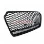 Preview: Upgrade "Plus" Sportgrill / Kühlergrill für Audi A7 4G Facelift 14-18 Hochglanz Schwarz in Wabendesign
