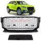 Preview: Upgrade "Plus" Sportgrill / Kühlergrill für Audi Q2 GA Vor-Facelift 16-20 Hochglanz Schwarz in Wabendesign
